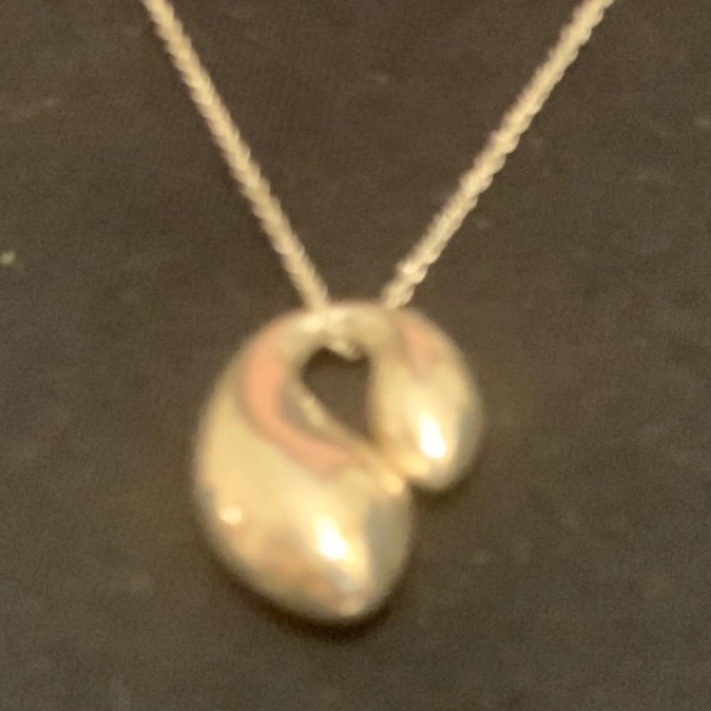 Tiffany Large Silver Bean 20 in chain NWOT - Picture 2 of 6